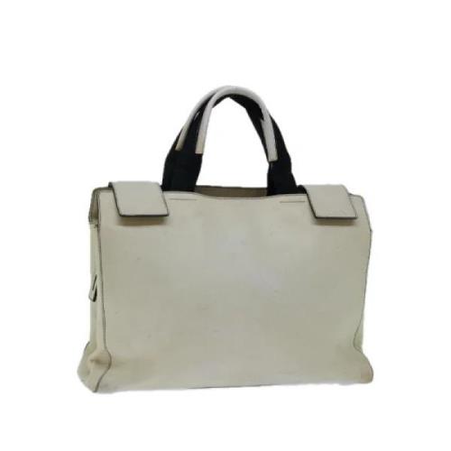 Pre-owned Leather handbags Prada Vintage , White , Dames