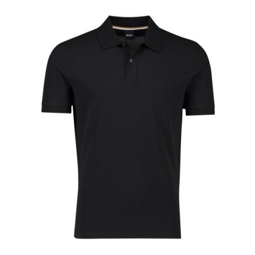 Zwart poloshirt korte mouw Hugo Boss , Black , Heren