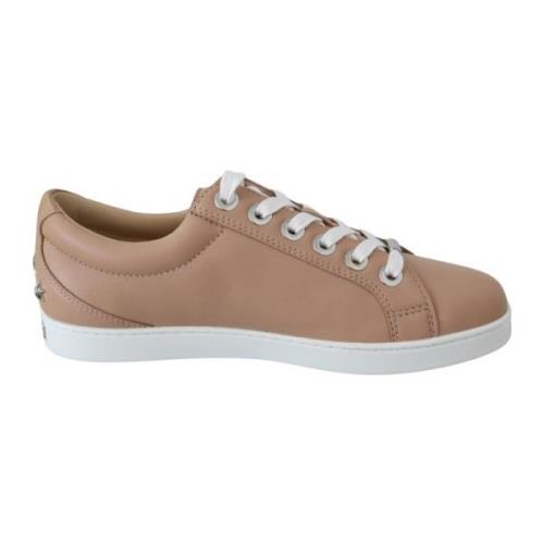 Poederroze Leren Sneakers Jimmy Choo , Pink , Dames