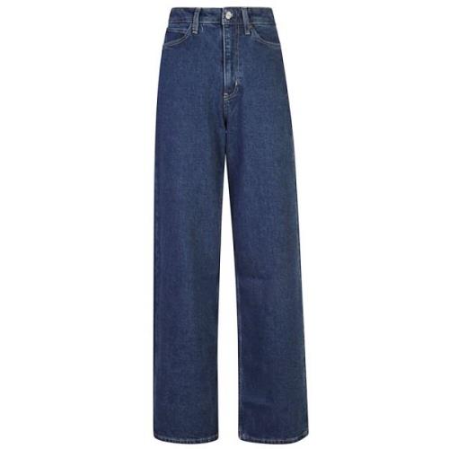 Blauwe Jeans Damesmode Aw24 Calvin Klein , Blue , Dames