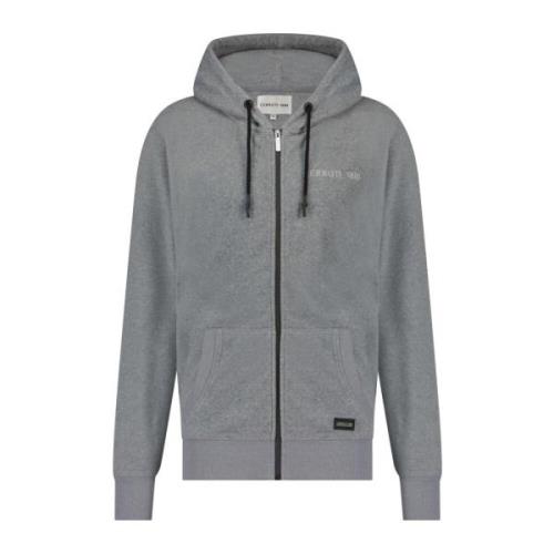 Sherpa Hooded Zip Sweater Cerruti 1881 , Gray , Heren