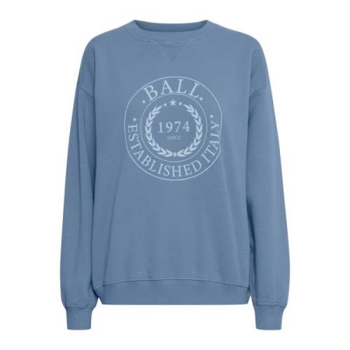 Moonlight Blue Sweatshirt Babecca Style Ball , Blue , Dames