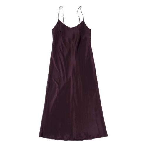 Zijden IJsgrijze Slipdress Roberto Collina , Red , Dames