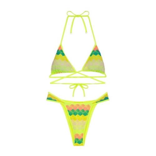 Bikini Triangolo E Slip Fisso Ethos F**k , Multicolor , Dames