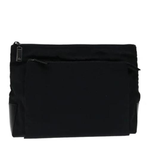 Pre-owned Nylon clutches Gucci Vintage , Black , Dames