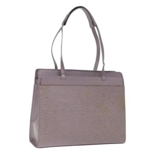 Pre-owned Leather totes Louis Vuitton Vintage , Purple , Dames