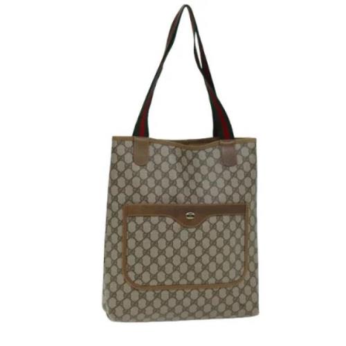 Pre-owned Canvas totes Gucci Vintage , Beige , Dames