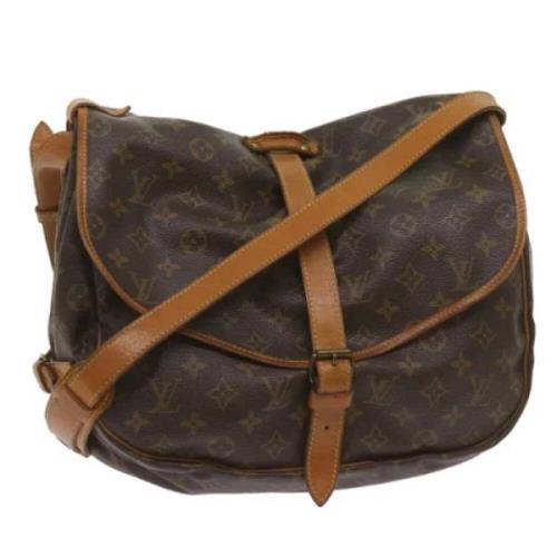 Pre-owned Canvas louis-vuitton-bags Louis Vuitton Vintage , Brown , Da...