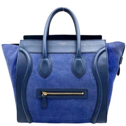 Pre-owned Leather celine-bags Celine Vintage , Blue , Dames