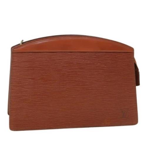 Pre-owned Leather pouches Louis Vuitton Vintage , Brown , Dames