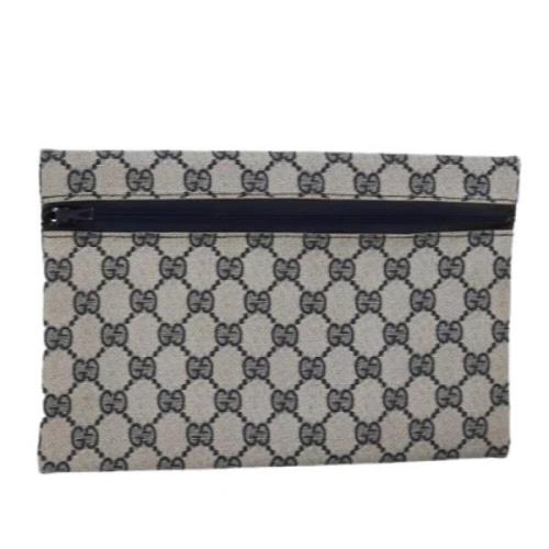 Pre-owned Leather pouches Gucci Vintage , Blue , Dames