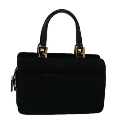 Pre-owned Suede handbags Fendi Vintage , Black , Dames