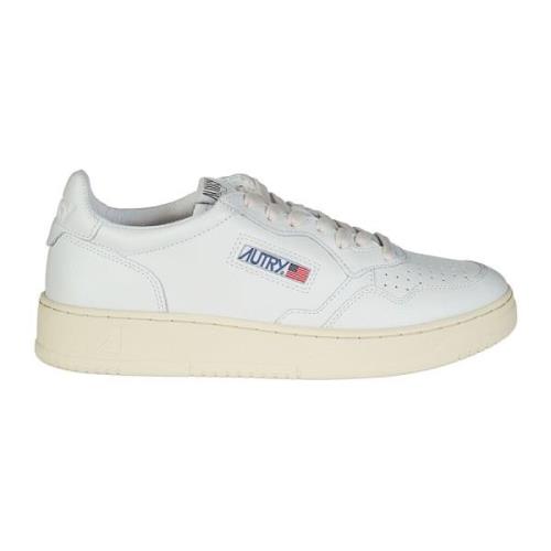 Lage Leren Medalist Sneakers Autry , White , Heren