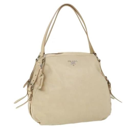 Pre-owned Leather prada-bags Prada Vintage , Beige , Dames