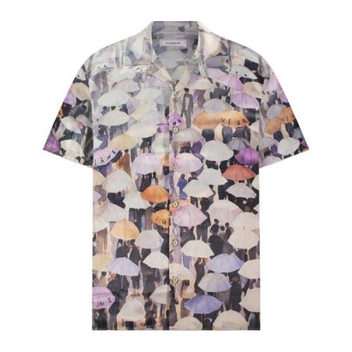 Paarse Viscose Paraplu Shirt Flaneur Homme , Multicolor , Heren