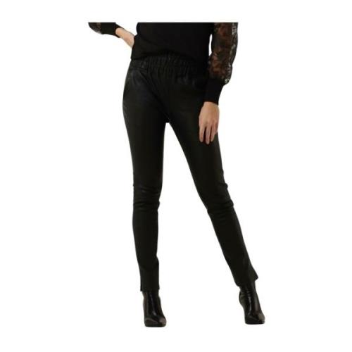 Hoge Taille Zwarte Chino Broek Est'Seven , Black , Dames