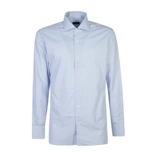 Witte Shirts voor Mannen Aw24 Barba , Blue , Heren