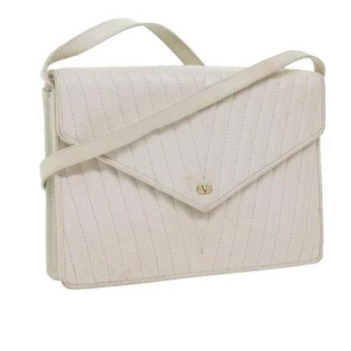 Pre-owned Leather shoulder-bags Valentino Vintage , White , Dames