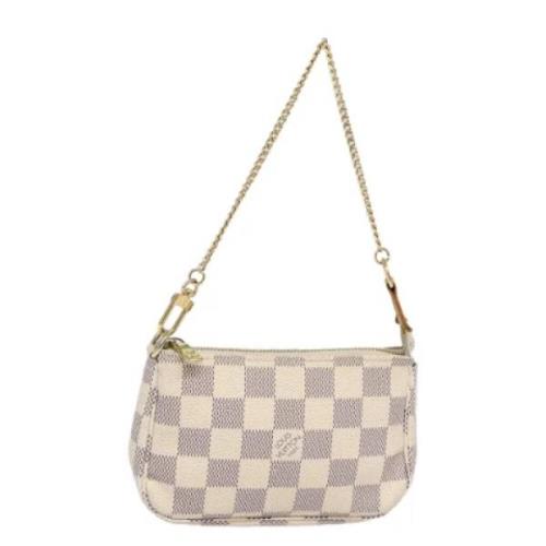 Pre-owned Canvas pouches Louis Vuitton Vintage , White , Dames