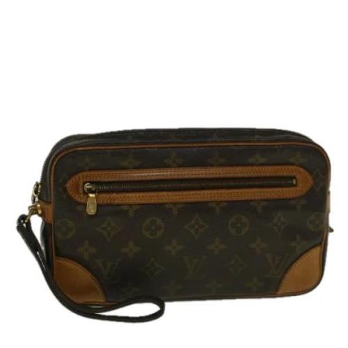 Pre-owned Canvas clutches Louis Vuitton Vintage , Brown , Dames