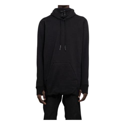 Zwarte hoodie met kangoeroezak en signatuurdetail Boris Bidjan Saberi ...