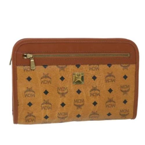 Pre-owned Leather clutches MCM Pre-owned , Brown , Dames