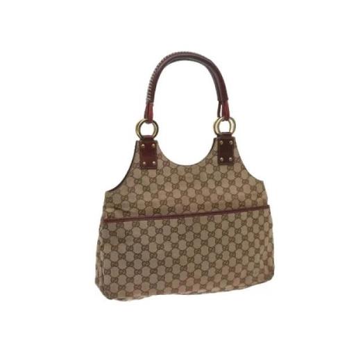 Pre-owned Canvas gucci-bags Gucci Vintage , Beige , Dames