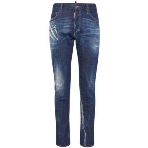 Blauwe Jeans Herfst Winter Collectie Dsquared2 , Blue , Heren