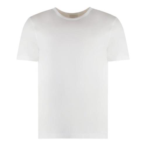 Geribbelde Kraag Katoenen Crew-Neck T-Shirt Calvin Klein , White , Her...