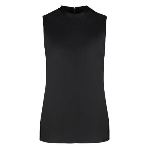 Stijlvolle Mouwloze Top met Zijsplitten Calvin Klein , Black , Dames