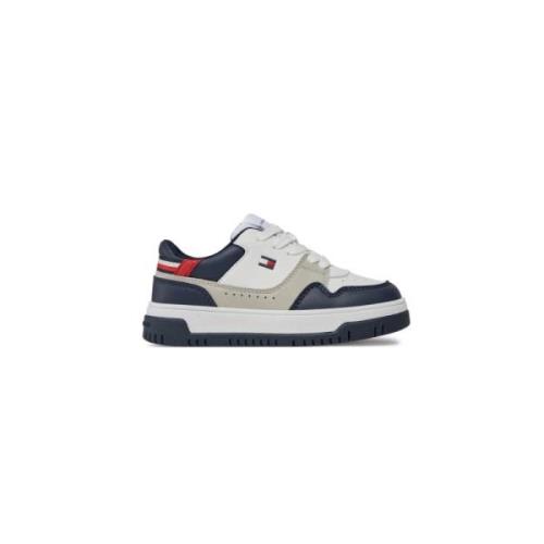 Kleurblok PU Leren Sneakers Tommy Hilfiger , Multicolor , Dames