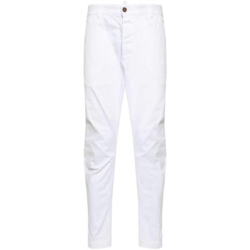 Stijlvolle Broeken voor Mannen Dsquared2 , White , Heren