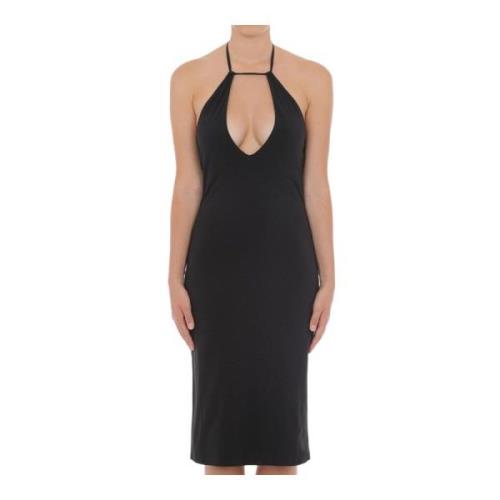 Elegante Midi Jurk Moschino , Black , Dames