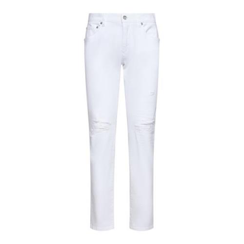 Stijlvolle Jeans voor Mannen en Vrouwen Dolce & Gabbana , White , Here...