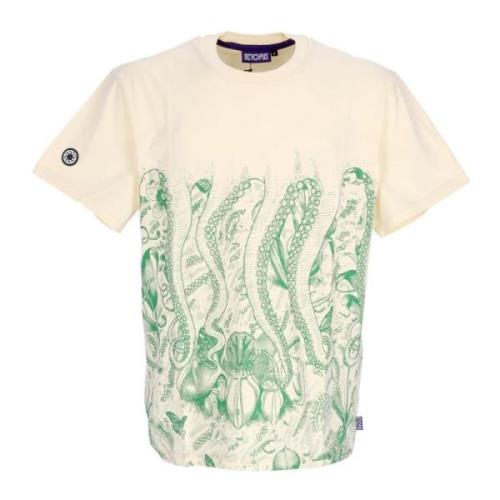 Botanische Tee Heren T-shirt Octopus , Multicolor , Heren