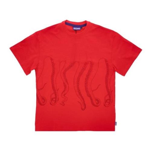 Tentakels Logo Rood T-shirt Mannen Octopus , Red , Heren