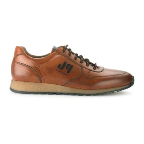 Cognac Leren Sneaker Gabor , Brown , Dames