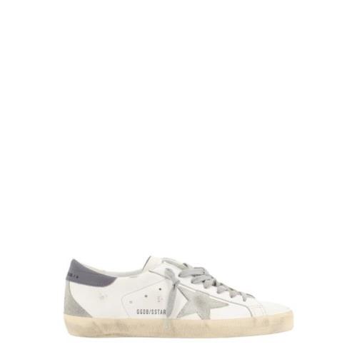 Vintage Leren Sneakers met Ster Golden Goose , Gray , Heren