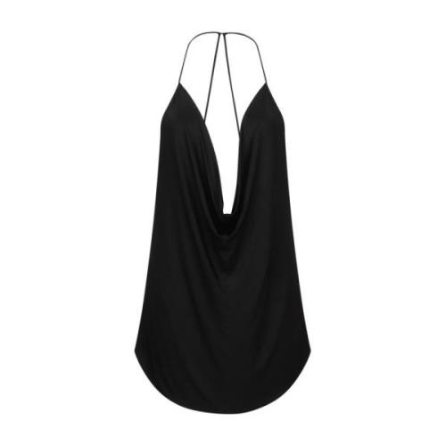 Zwart Tank Top Cowl Kraag Tom Ford , Black , Dames