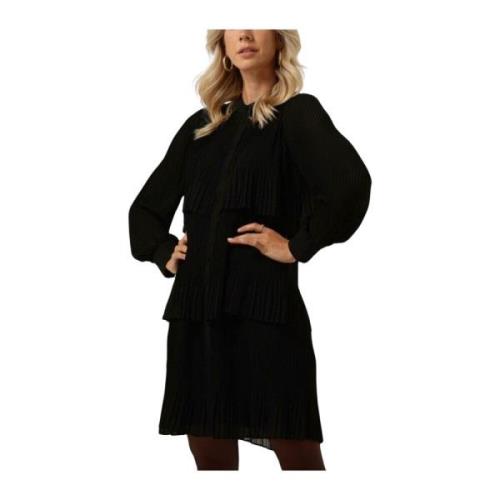 Zwarte Jurk met Lange Mouwen Y.a.s , Black , Dames