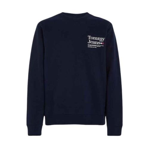 Logo Sweatshirt - Bedrukte Ronde Hals Lange Mouw Tommy Jeans , Blue , ...