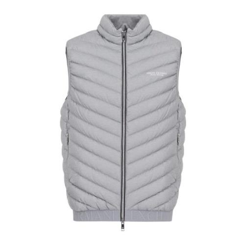 Gewatteerd Mouwloos Vest met Eendendonsvulling Armani Exchange , Gray ...