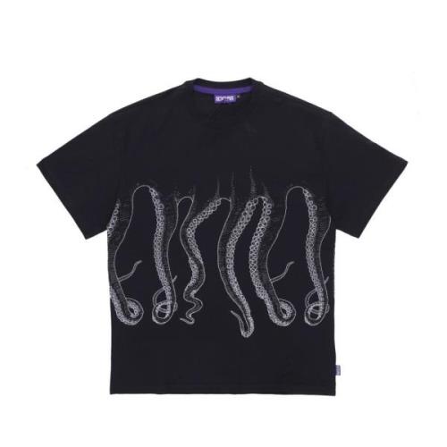 Tentakels Logo Zwarte T-shirt Octopus , Black , Heren