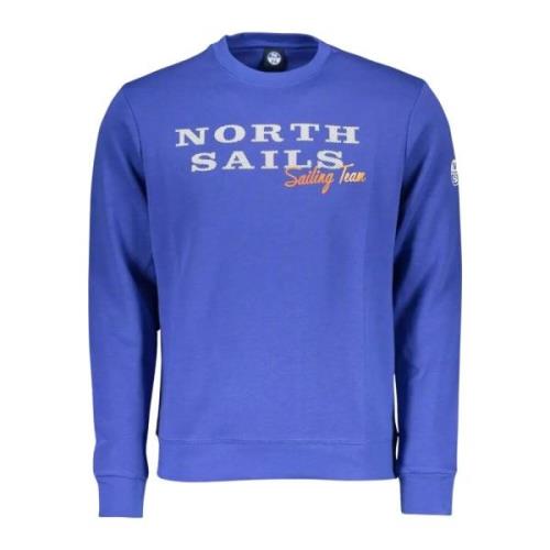 Stijlvol Logo Print Katoenen Trui North Sails , Blue , Heren