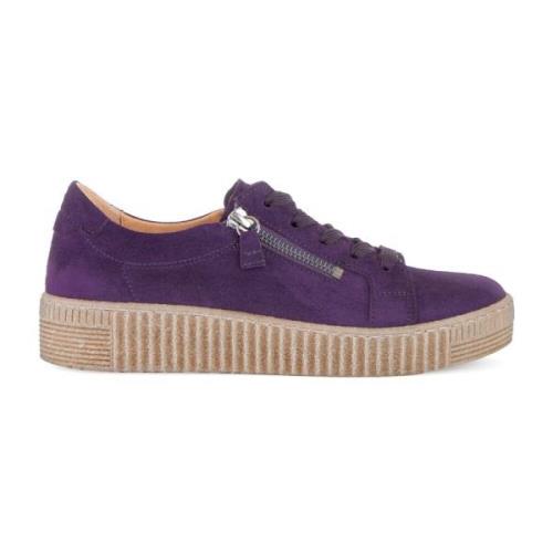 Fluwelen Paarse Sneakers Gabor , Purple , Dames