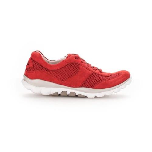 Rode Textiel Sneakers Gabor , Red , Dames