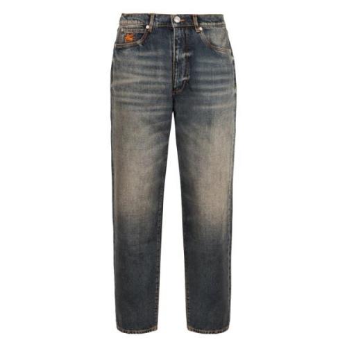 Straight-leg Jeans met Gewassen Effect Etro , Blue , Heren