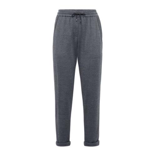 Grijze Broek voor Vrouwen Aw24 Brunello Cucinelli , Gray , Dames