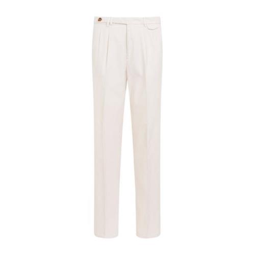 Witte Katoenen Broek Klassieke Stijl Brunello Cucinelli , White , Here...