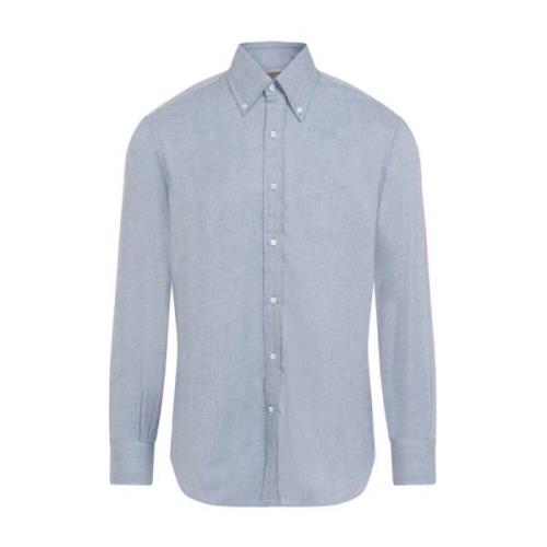 Blauwe Shirts voor Mannen Aw24 Brunello Cucinelli , Blue , Heren